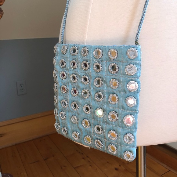 90’s Vintage Silver Mirror Party Purse - Picture 2 of 11